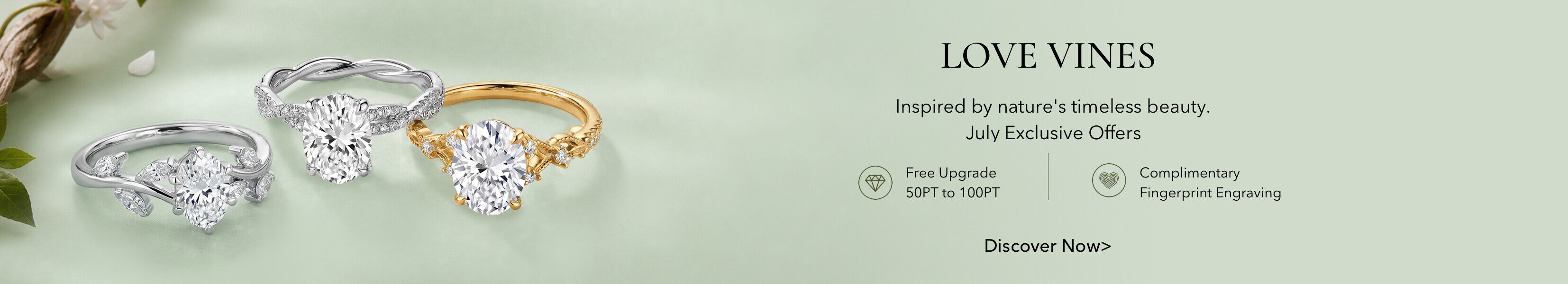love vines engagement rings free upgrade